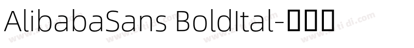AlibabaSans BoldItal字体转换